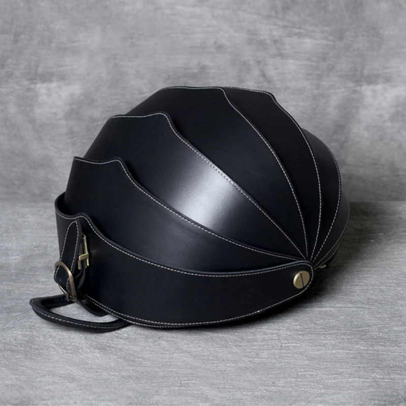 Black(32cm) Luufan,, ручной работы, уникальный, жук, кожаный рюкзак для мужчин и женщин, верхний слой, кожаный рюкзак-панголин, рекомендуемый рюкзак - Цвет: Black(32cm)