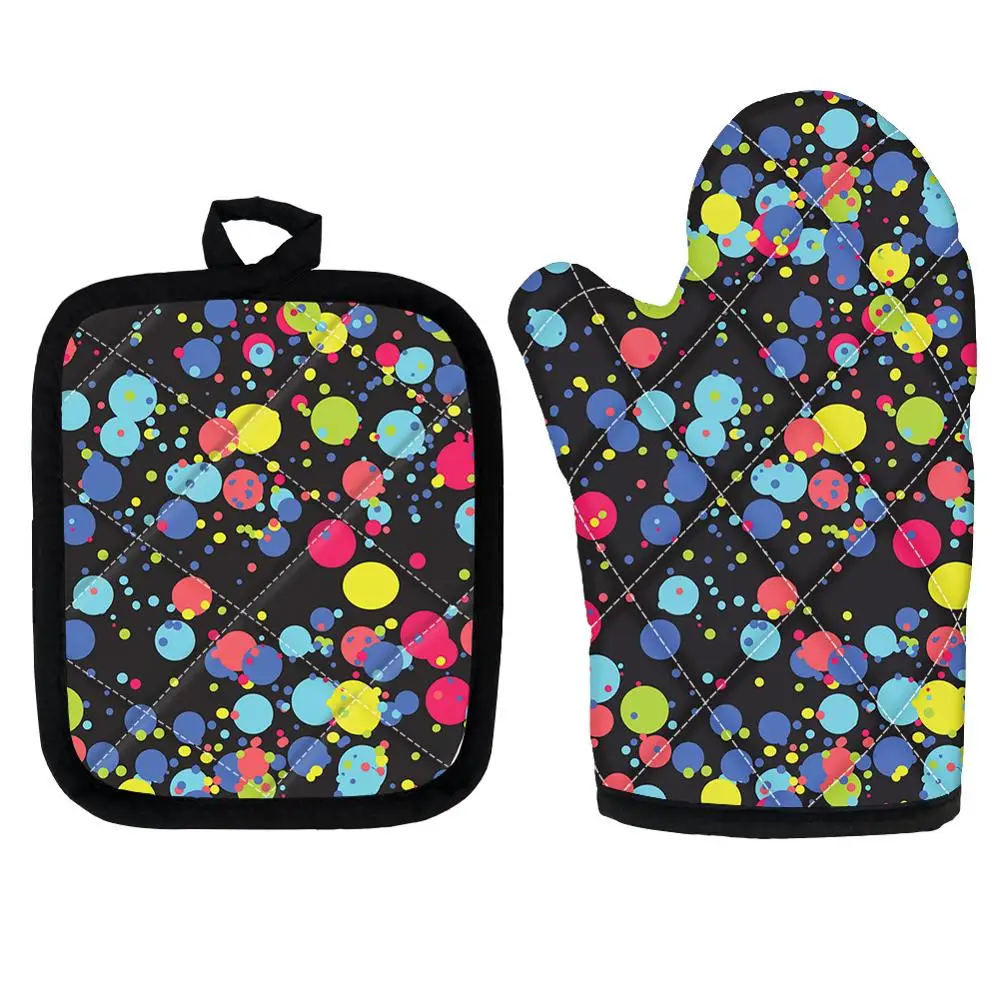 Printing Graffiti Oven Mitts Customize Kitchen Baking Gloves Microwave Insulation Anti-scalding Potholder and | Дом и сад