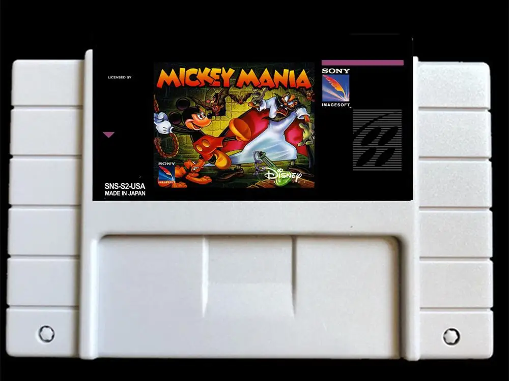 Микки мания NTSC Версия 46 контактов Видеоигры карта NTSC Версия для ретро видеоигр консоли