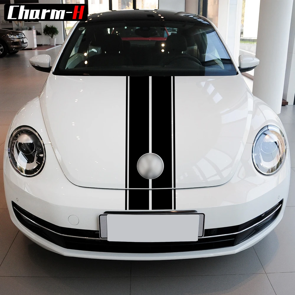 Автомобильный Стайлинг, набор полосок для кузова Volkswagen Beetle A5 2011-, капот, крыша, задний багажник, виниловые наклейки, наклейки, аксессуары