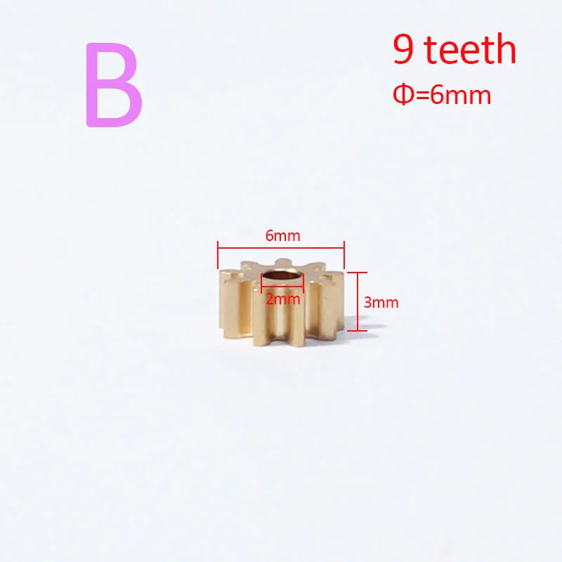 AZGIANT 1PC 8/9/10/11/12 teeth copper car motor gear for FC280 260 130 140 motor international standard universal pinion brass - Цвет: B