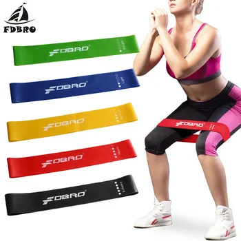 

FDBRO 5 Level Resistance Bands Rubber Loops Latex Yoga Gym Strength Training Athletic Rubber Bands Workout Fitness Gym Equipment
