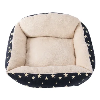

Stars Pattern Dog House Kennel Cat Nest Warm Velvet Pet Sofas Removable and Washable Pet Sleeping Cushion Teddy Mat Puppy Basket