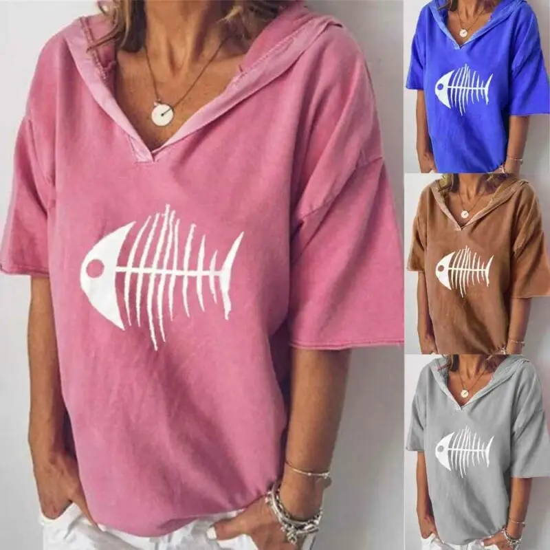 

Women Loose Blouse Tee Shirt Long Sleeve T-shirts Casual V Neck Tops Plus Size