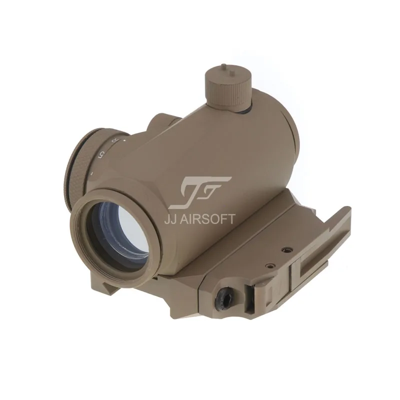 JJ Airsoft BOBRO Style QD Mount with Riser / High Mount for T1 / T-1 Red Dot(Black/Tan