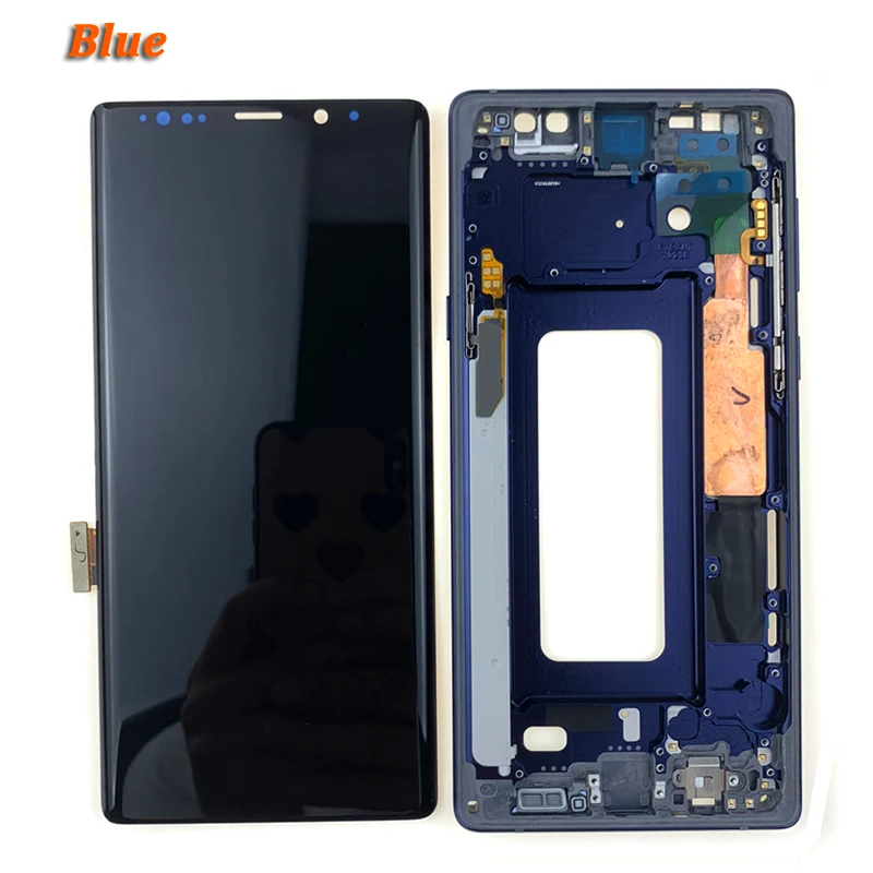 Note 9 Blue Frame Для samsung NOTE 9 ЖК-дисплей с сенсорным экраном дигитайзер в сборе для samsung note9 lcd N9600F/U/D/DS lcd с рамкой - Цвет: Note 9 Blue Frame