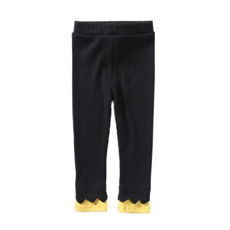 B Леггинсы для девочек; новые зимние детские хлопковые утепленные штаны; длинные брюки для детей; узкие брюки-карандаш для малышей - Цвет: B