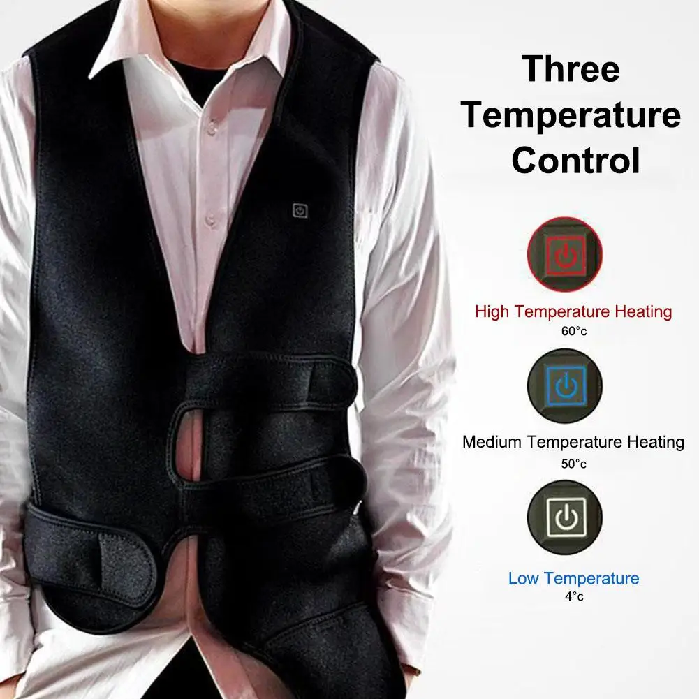 Новинка умный электрический нагревательный жилет куртка с подогревом черная защита здоровья одежда с электрическим подогревом для женщин