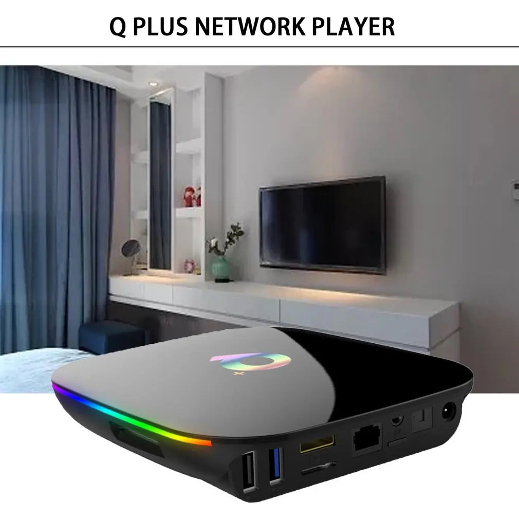 Superview Q-BOX Q+ Q Plus 4 Гб Amlogic Android 9,0 wifi Smart tv BOX высокой четкости смарт-медиаплеер