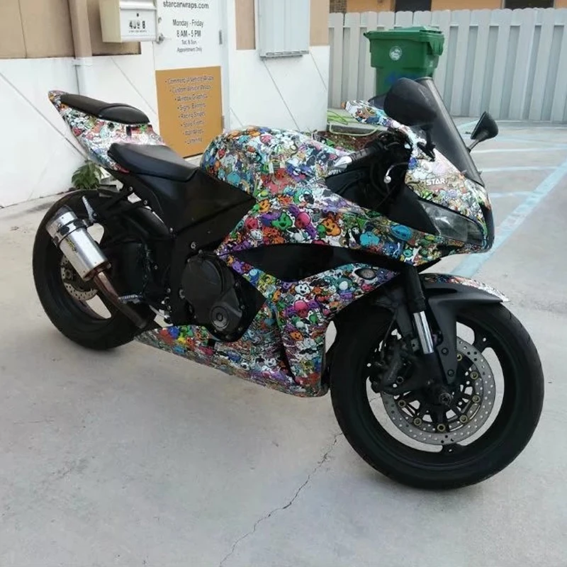 Cartoon JDM Sticker Bomb Vinyl Wrap-8