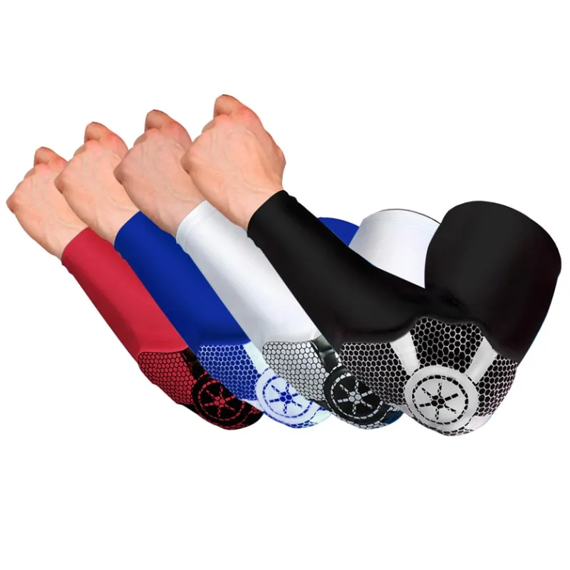 Breathable Sports Elbow Protectors Crashproof Basketball Elbow Pads Brace Support Guards Pads Arm Sleeve Warmers