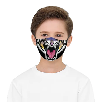 

2020 Colorful Tiger Animal Protective PM2.5 Kids Print Mask Reusable Children Face Mask With 2 Free Filters Cute Anti-Dust Mask