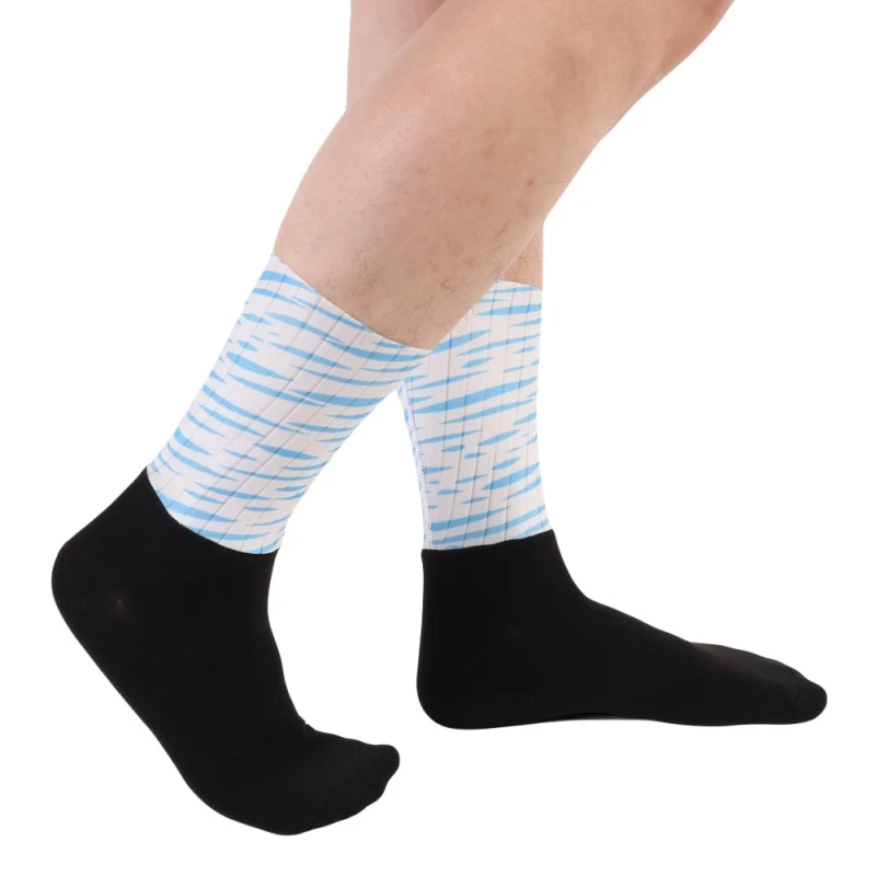 Newest ArrivalAnti-slip Breathable Gradient Color Cycling Bicycle Socks Outdoor Hiking Running Soccer Basketball Sweat-Absorbing
