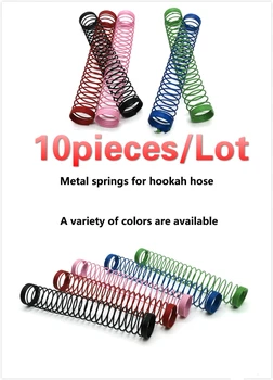 

10pieces Spring Hookah tube Multicolor Hookah Springs shisha Silicone Hose Spring Chicha Nargile Narguile Accessories