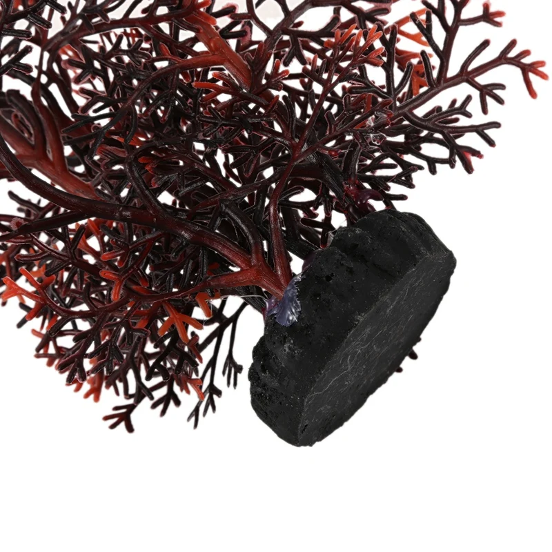 Аквариум Aquascaping искусственный растительный декор, темно-коричневый/красный