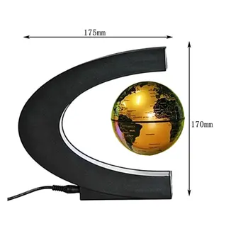 

C Shape LED World Map Floating Globe Magnetic Levitation Light Antigravity Magnetive Ball Light Xmas Birthday Home Decoration