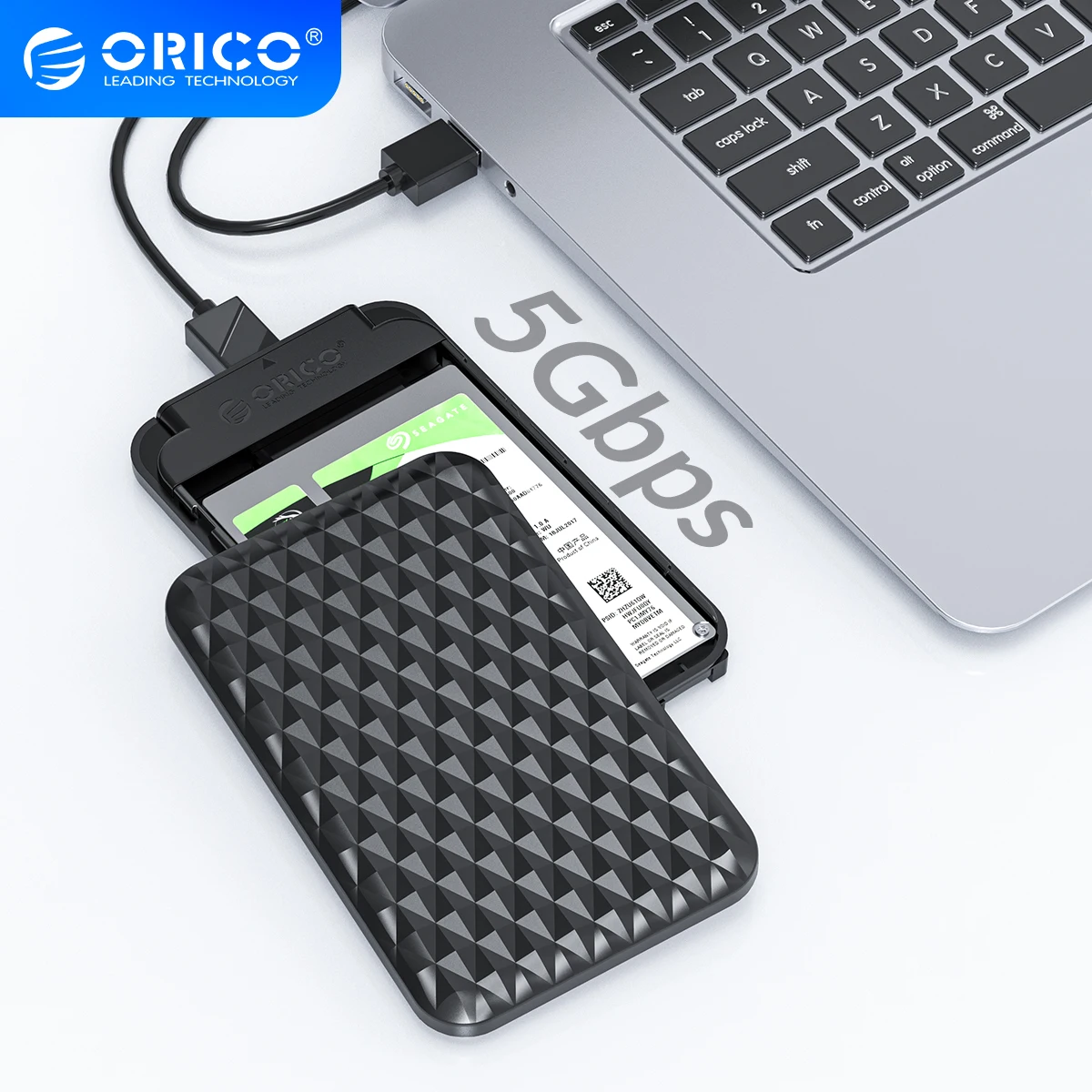 ORICO 2,5 pulgadas Funda de disco duro SATA a USB 3,0 5Gbps 4TB HDD SSD carcasa soporte UASP HD externa caja de disco duro para 7-9,5mm HDD caja