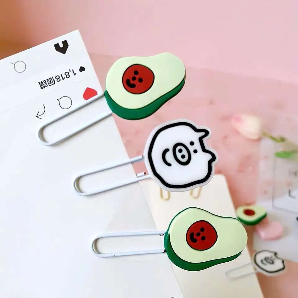 Новинка 10 шт./партия Kawaii собака мультфильм силиконовые металлические скрепки декоративные закладки корейский памятки зажимы школьные офисные канцелярские принадлежности
