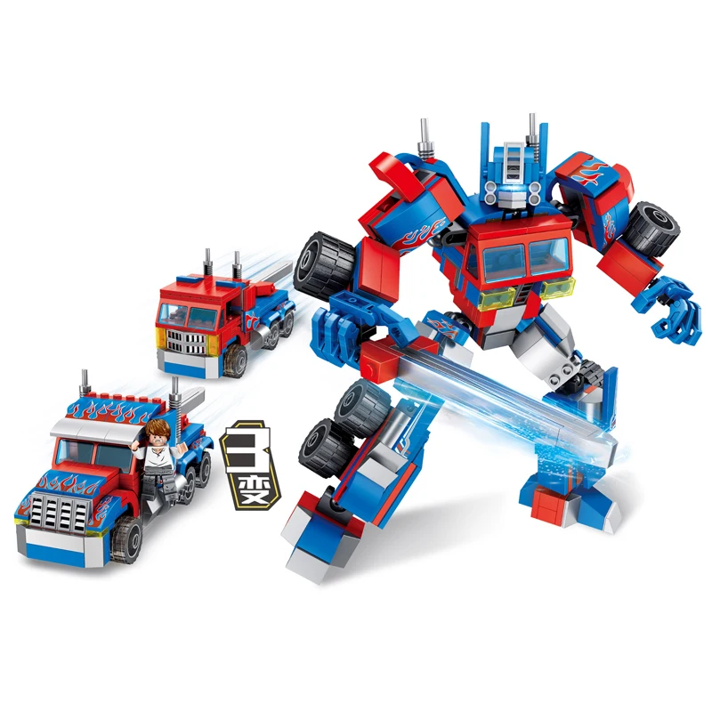 

381pcs Children's building blocks toy Compatible Legoinglys city Transformation Series Robot Qingtian God of War birthday gifts