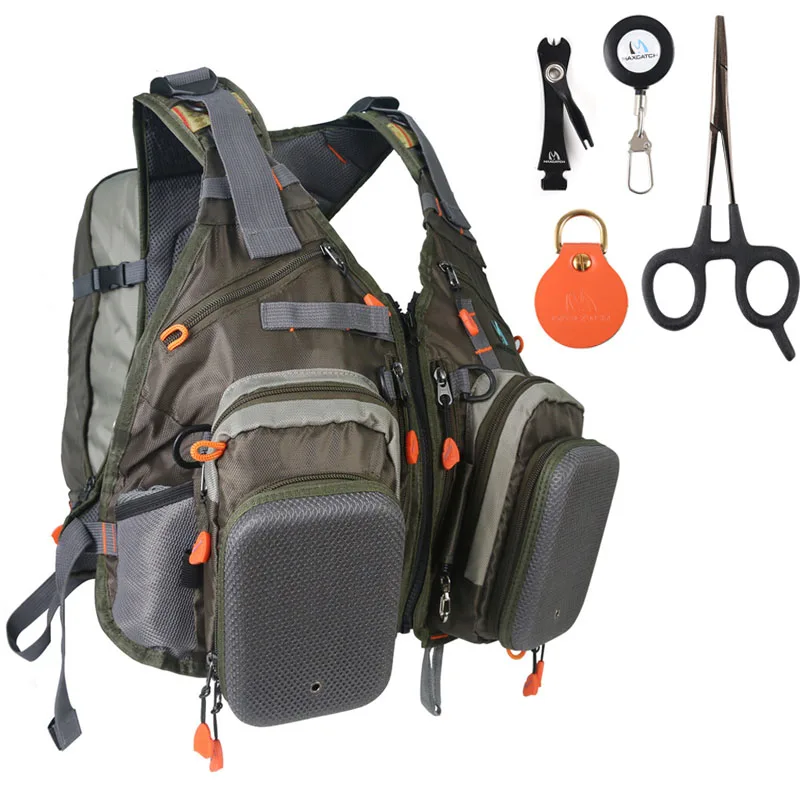 Maximumcatch Mesh Fly Fishing Vest Backpack with Multifunction