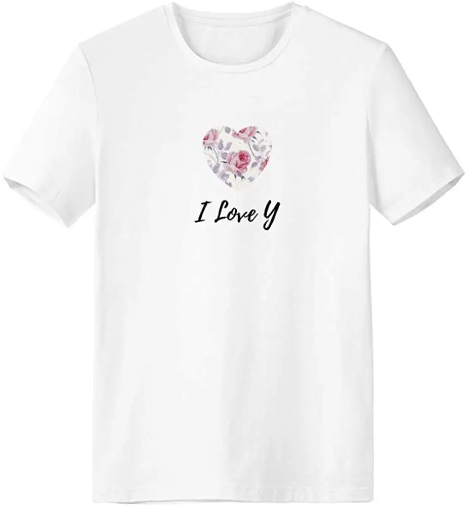 Pink Rose Drawing Art Plant Crew Neck T-Shirt Workwear Pocket Short Sleeve Sport Clothing New Arrivals Summer Cool | Мужская одежда