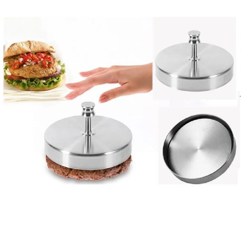 Steel Hamburger Patties Mold Maker Hand Press Tools