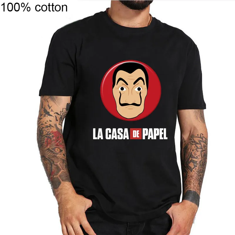 2019 Модные мужские футболки для мужчин в интернет-магазине La Casa De Papel деньги Heist House