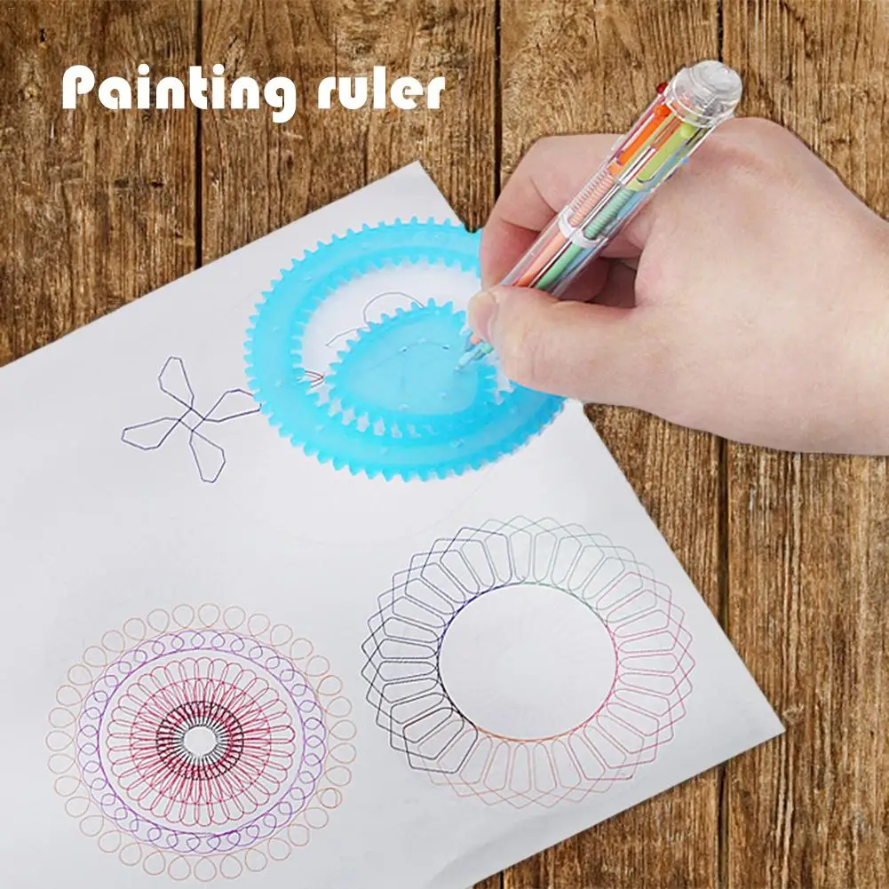 1 Набор Spirograph игрушки для рисования, набор блокировочных шестеренок и колес, аксессуары для рисования, креативная развивающая игрушка для детей, игрушка в подарок