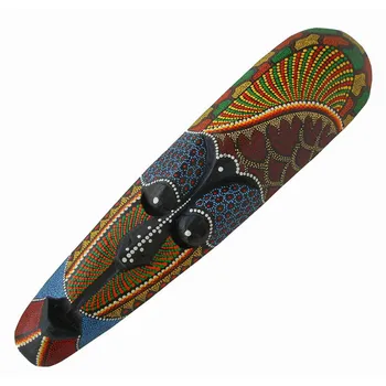 

Gorgeous Color Drawing Thailand Manual Stippling Men Face Wood Masks Creative Home Decorations Bar Artistic Wall Ornament R3347