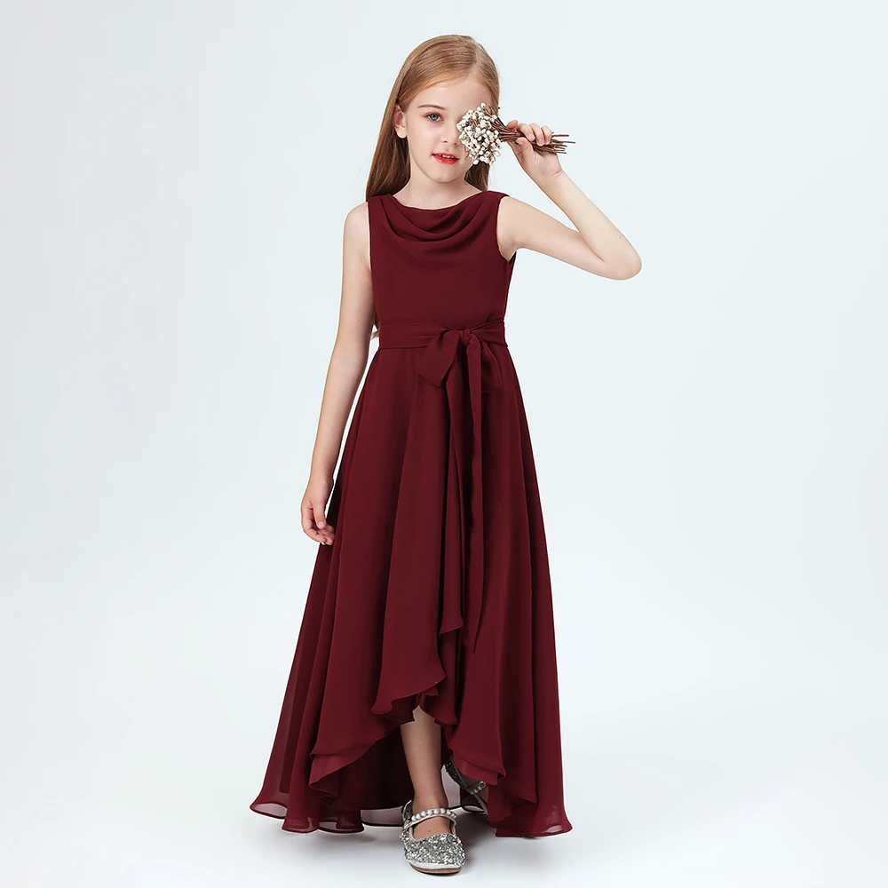 

Chiffon Princess Dress 2-14 Years Kids Dresses For Girls New Year Party Costume First Communion Children Clothes Wedding Dress