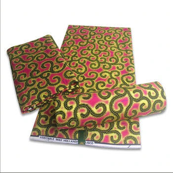 

Lastest African Golden Wax Fabrics Cotton Print Nigerian Rapper Batik Ankara Nice Ghana Tissue Wax New Coming Veritable Material