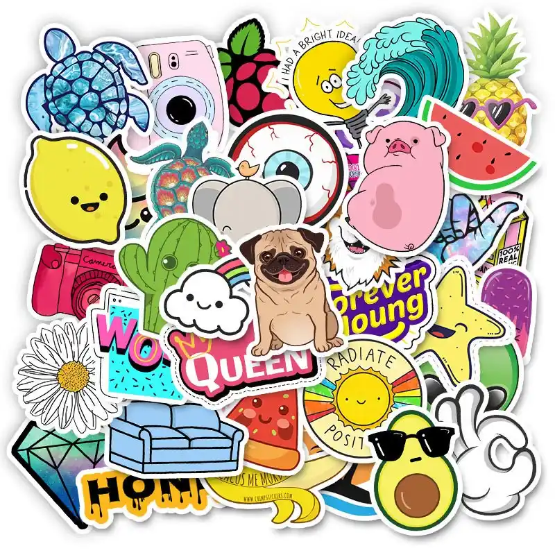 20 Style Vsco Stickers Things 50PCS Pack Cool Pink Girl Stickers For On