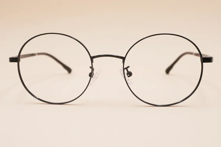 Metal Plastic Steel Glasses Frame New Round Frame Retro Flat Mirror Girl