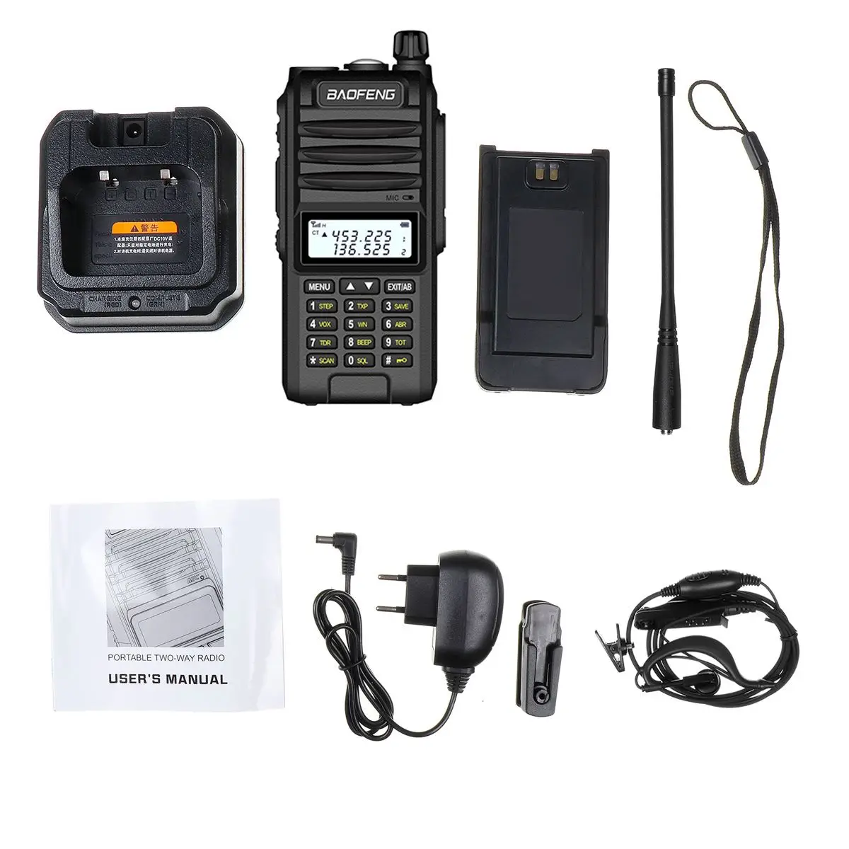 Big Discount djY6h 4800mah Baofeng BF UVF10 Walkie Talkie VHF UHF Dual Band Handheld Zwei Weg Radio VHF UHF Tragbare Radio 15km sprechen Palette