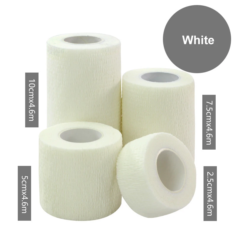 1 rolls white 1 шт., водонепроницаемая медицинская терапия, самоклеющаяся повязка, мышечная лента, повязка на палец, для суставов, набор первой помощи, ПЭТ, эластичная повязка, 2,5-15 см - Цвет: 1 rolls white