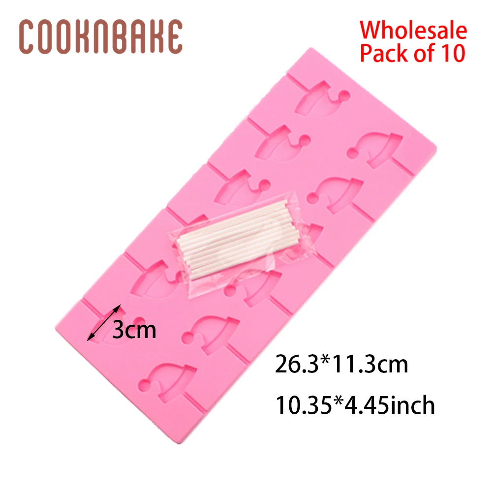 CDY-333-10 Силиконовая форма для леденца, форма для конфет, шоколада, леденцов, инструмент для украшения торта, печенья, выпечки, набор из 10 штук - Цвет: CDY-333-10