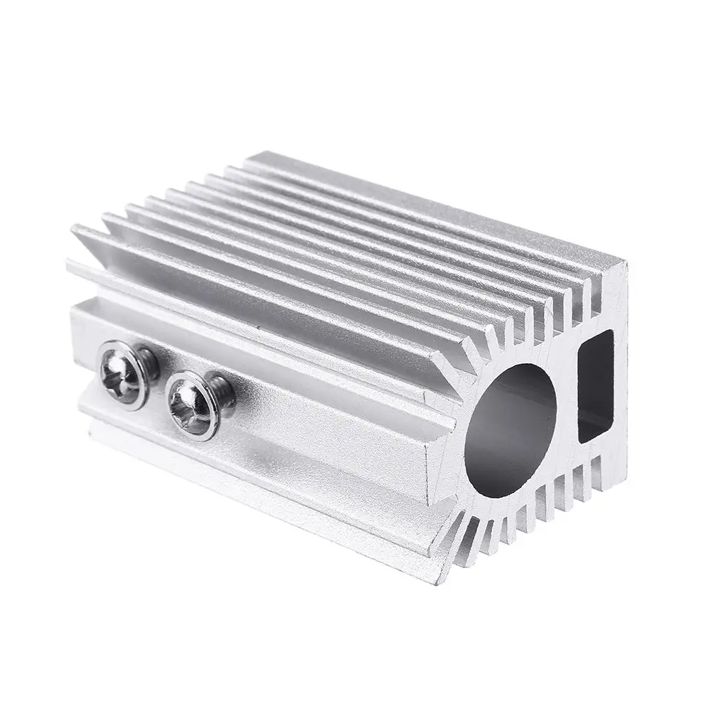 DANIU Sliver 58x22x27mm Silver 12mm Aluminum Heat Sink Groove Fixed Radiator Seat Cooling Heat Sink for 12mm Laser Diode Module