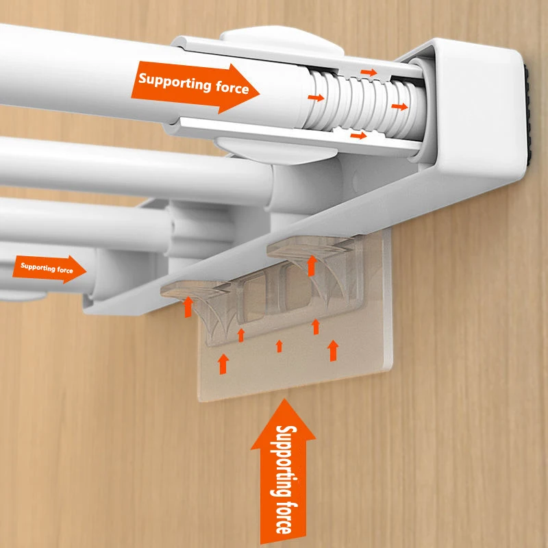 Enhanced Version Shelf Holder Shelf Support Clips Self Adhesive Pegs Closet Cabinet Shelf Punch-free Layered Partition Bracket