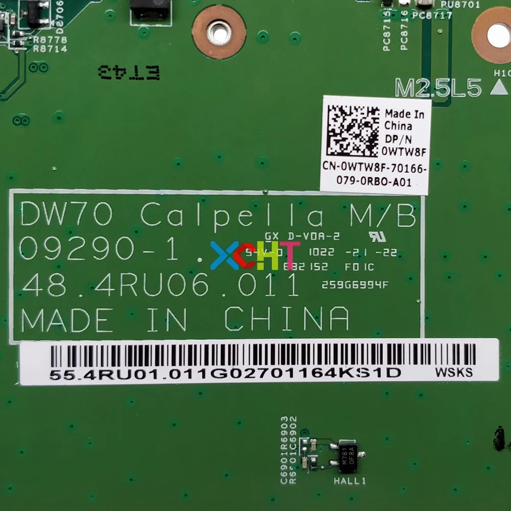 Для Dell Vostro 3700 V3700 WTW8F 0WTW8F CN-0WTW8F 09290-1 48.4RU06.011 Материнская плата ноутбука протестированная и отлично работает