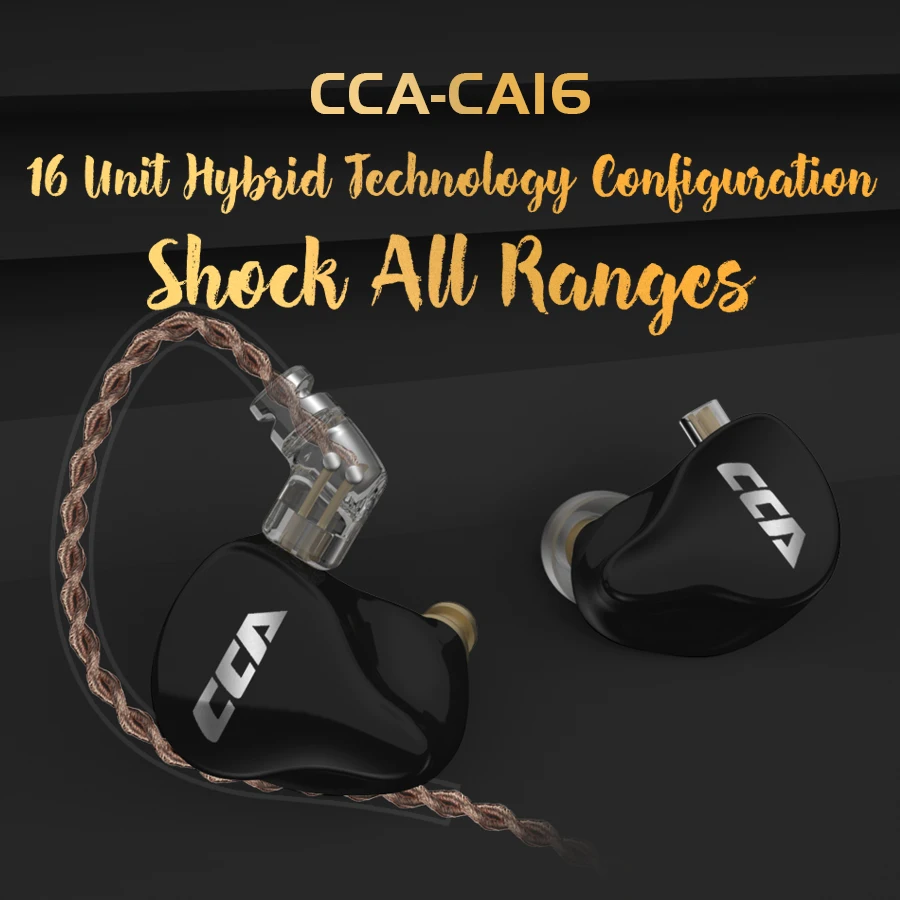 Новинка CCA CA16 1DD 7BA гибридные наушники HIFI бас вкладыши монитор гарнитура с