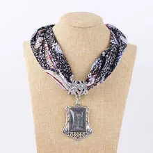 Новые модные украшения шарф эффектное ожерелье шифоновая подвеска шарф женский Boho шейный платок Foulard Femme аксессуары