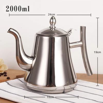 2000ml Нержавеющая сталь кофе Перколятор чайник капельного кофе чайник кофеварка делает вкусный идеально заваренный кофе костюм микроволновая печь - Цвет: 2000ml