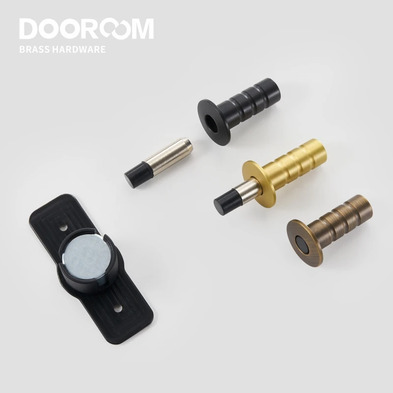 Magnetic Door Stopper Brass Door Stops Heavy Duty Door Holder Magnetic Invisible Stopper Catch