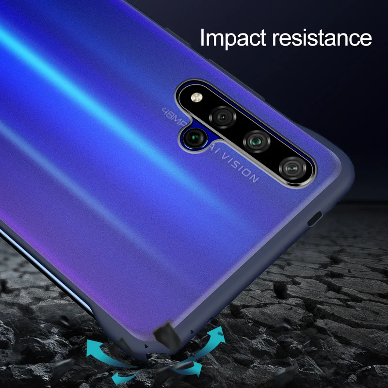 Бескаркасный бампер чехол для huawei Honor 20 20i 10i View 20 9X 8X Max 8C чехол прозрачный задняя крышка телефона для Honor 20 Pro чехлы