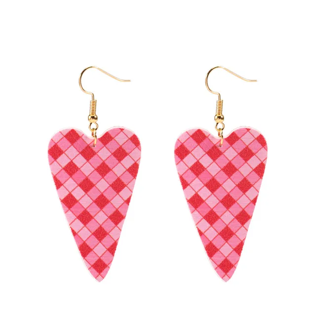 Love Heart Pendant Hollow Pu Leather Earrings New Dangle Earrings for women Valentine's Day Gift Wholesale valentine earrings T2196RTW75