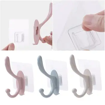 

Waterproof Dustproof Reusable Anti-skid Hooks Strong Sticky Traceless Transparent Kitchen Wall Hook Stationery Holder