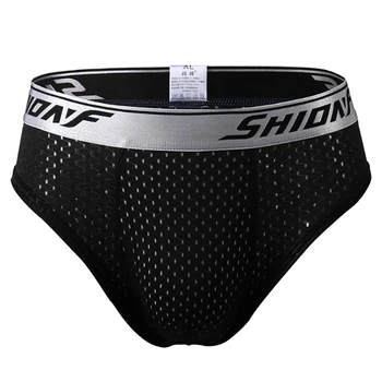 

Men Soft Boxer Plus Size 5XL Splicing Letter Underwear Breathable Knickers Sexy Male Triangle Trunks Shortsor