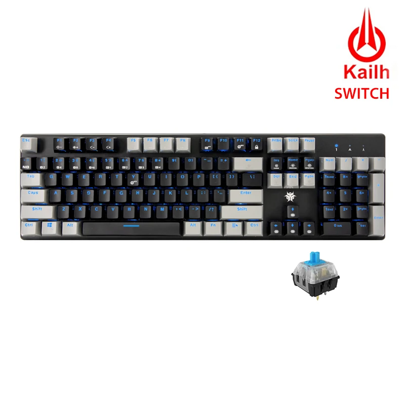 Hexgeards GK706 Механическая игровая клавиатура kailh MX Синий переключатель 104 ключ Водонепроницаемость механическая клавиатура розовый - Цвет: Blue Switch-BG