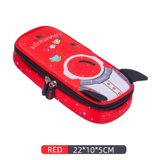 GREATOP 2021 New 3D Rocket Kids Backpack Anti-lost Astronauts School bags Waterproof Cartoon Girls Backpack Mochila Infantil Red-box