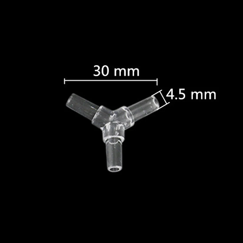 10 шт. шланг равный прозрачный акриловый соединители тройник/Крест/локоть/y-образный воздушный трубчатый соединитель аквариумная трубка аксессуары - Цвет: Transparent